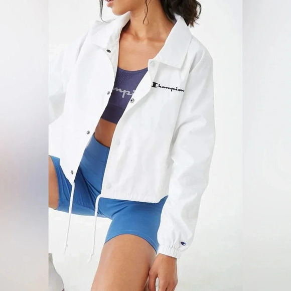 Champion Jackets & Blazers - womens Champion athleticwear white‎ jacket Small